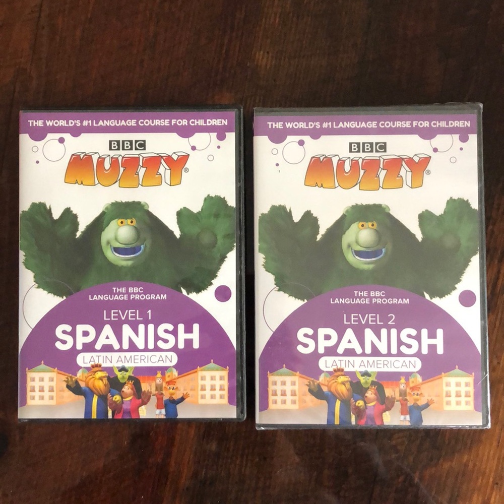 BBC Muzzy Learning Spanish DVD set level 1&2